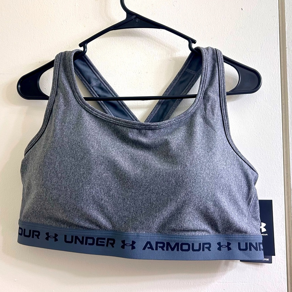 2X crossback Grey Under Armour medium support sports bras
